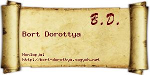 Bort Dorottya névjegykártya